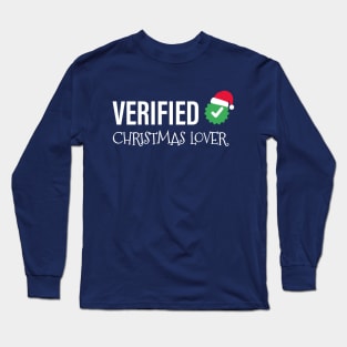 Verified Christmas Lover | Santa Hat Long Sleeve T-Shirt